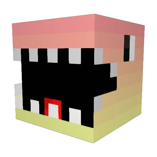 Sullingen Minecraft avatar head, 3D render