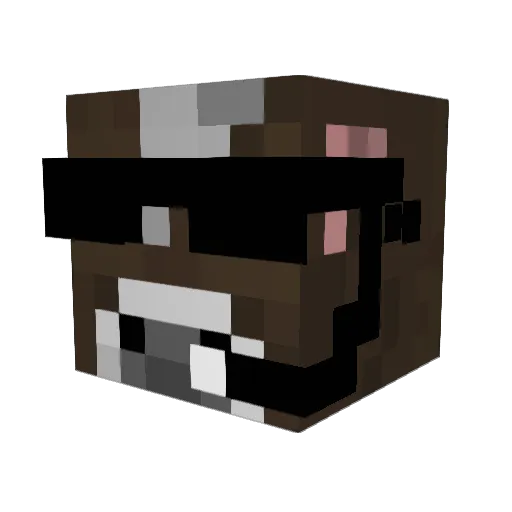 Sully60 Minecraft avatar head, 3D render