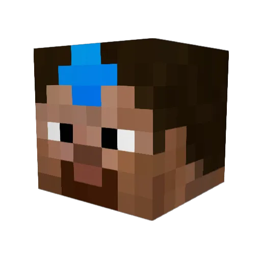 Sulvex Minecraft avatar head, 3D render