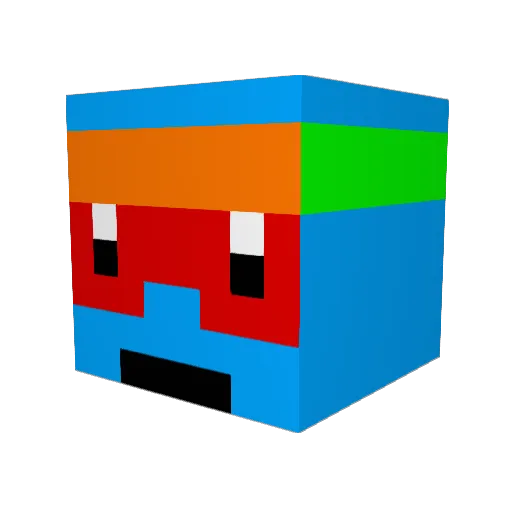 SumKuum Minecraft avatar head, 3D render