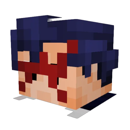 Sumaggu Minecraft avatar head, 3D render