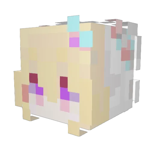 Sumanman Minecraft avatar head, 3D render