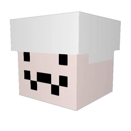 Sumaseki Minecraft avatar head, 3D render
