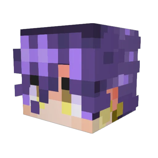 SumiiCan Minecraft avatar head, 3D render