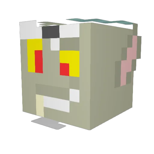 Sumineko482 Minecraft avatar head, 3D render