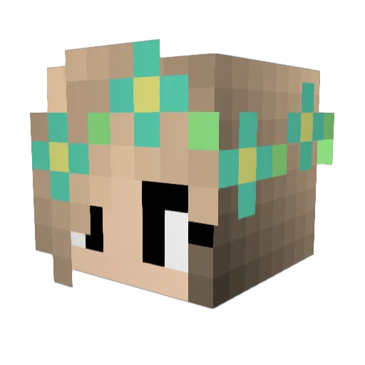 Sumire55 Minecraft avatar head, 3D render