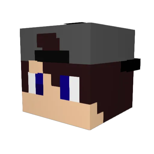 Sumire_Kakei Minecraft avatar head, 3D render