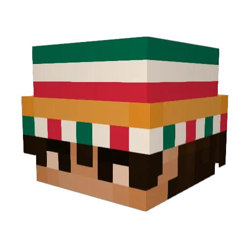 Sumirekoo Minecraft avatar head, 3D render