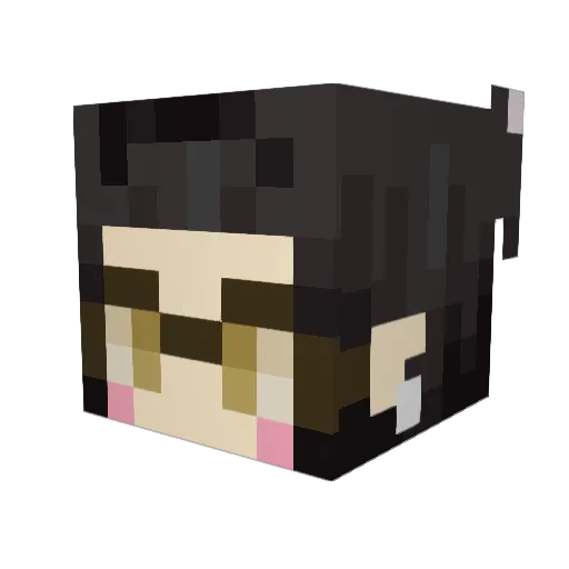 Sumires Minecraft avatar head, 3D render