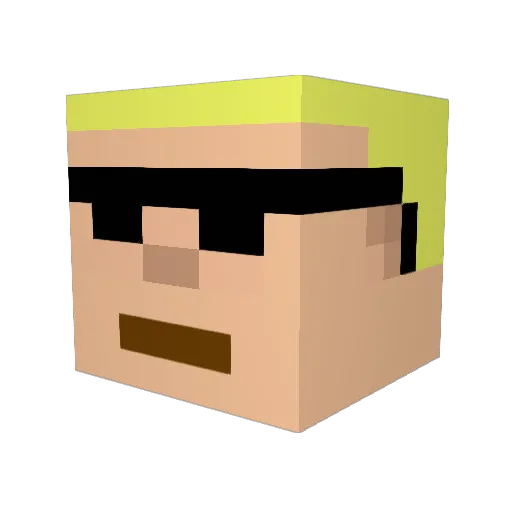 Sumisukyo3 Minecraft avatar head, 3D render