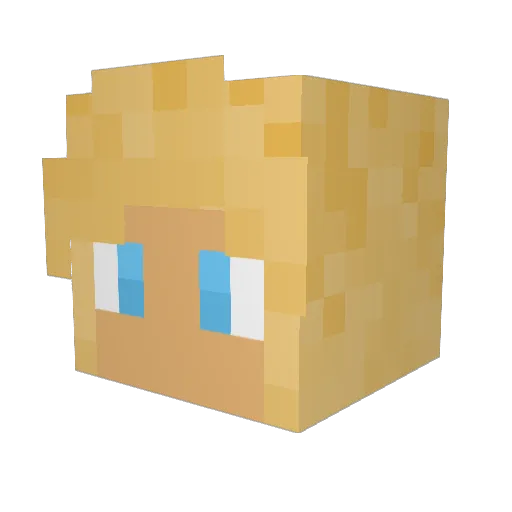 SummRain Minecraft avatar head, 3D render