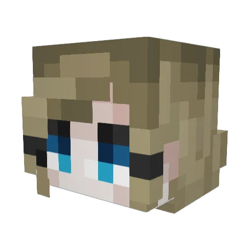 Summber02 Minecraft avatar head, 3D render