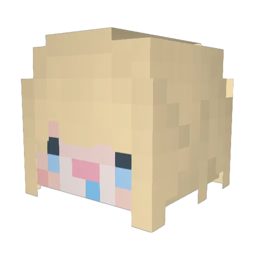 Summer0w0 Minecraft avatar head, 3D render