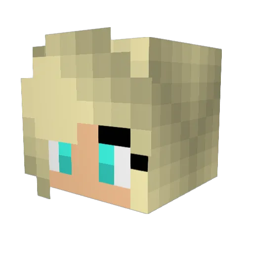 Summer808 Minecraft avatar head, 3D render