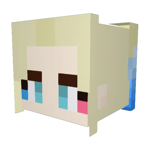 SummerCivillian Minecraft avatar head, 3D render