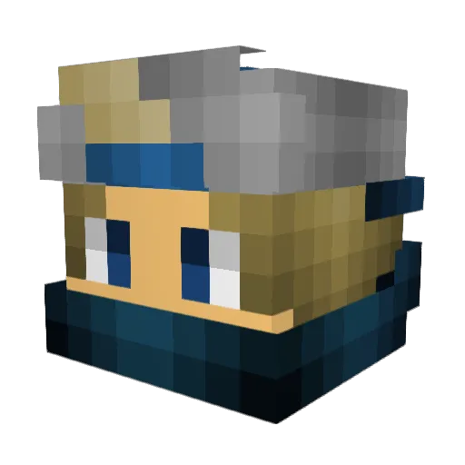 SummerFish Minecraft avatar head, 3D render