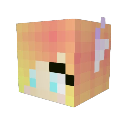 SummerLove2 Minecraft avatar head, 3D render