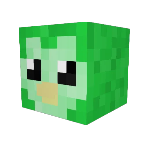 SummerMitten Minecraft avatar head, 3D render