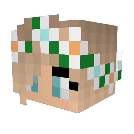 SummerPlane Minecraft avatar head, 3D render