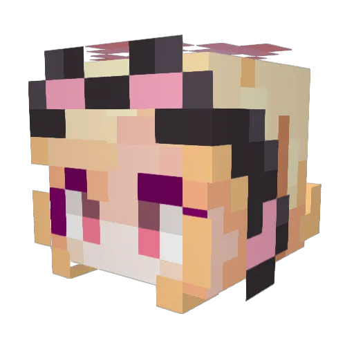 Summer_Moc Minecraft avatar head, 3D render