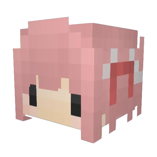 Summerday Minecraft avatar head, 3D render