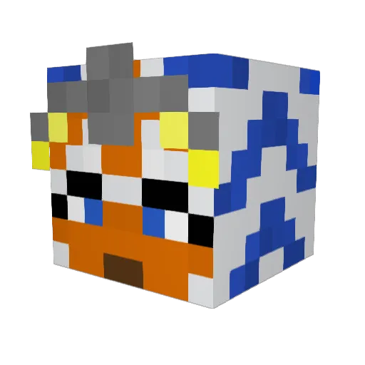 Summitpog Minecraft avatar head, 3D render