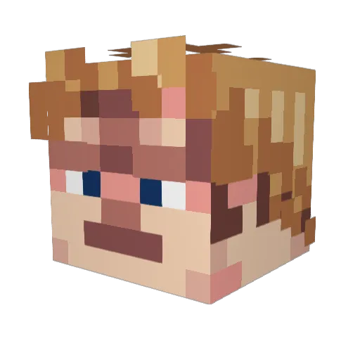 Summix_ Minecraft avatar head, 3D render