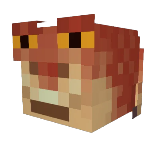 Summking Minecraft avatar head, 3D render