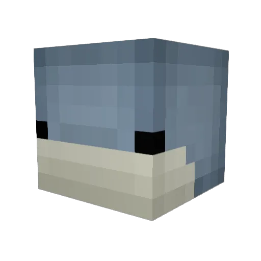 Summury Minecraft avatar head, 3D render