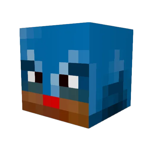 SumoRacer Minecraft avatar head, 3D render