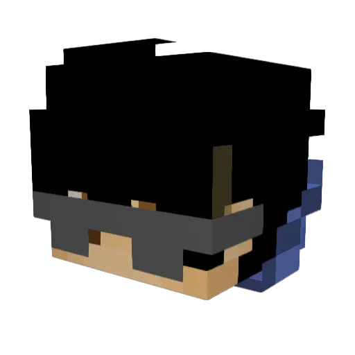 Sumofreak Minecraft avatar head, 3D render