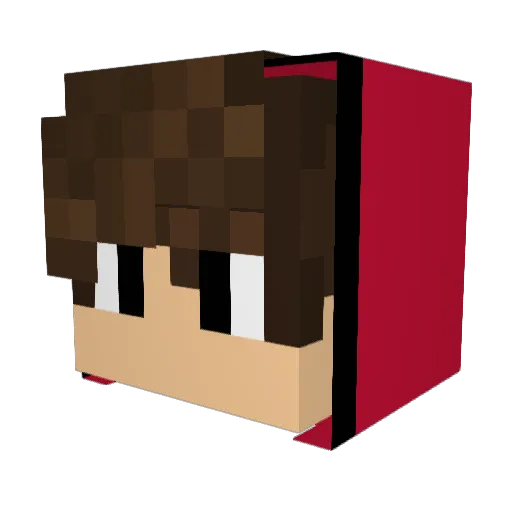Sumomochaan Minecraft avatar head, 3D render