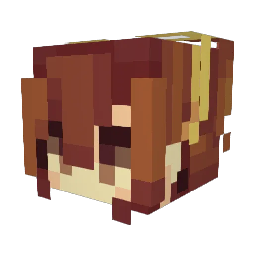 Sumoreen Minecraft avatar head, 3D render