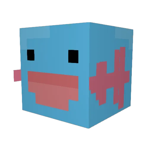 Sumpah Minecraft avatar head, 3D render