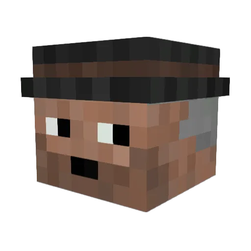 SumpieMoto Minecraft avatar head, 3D render
