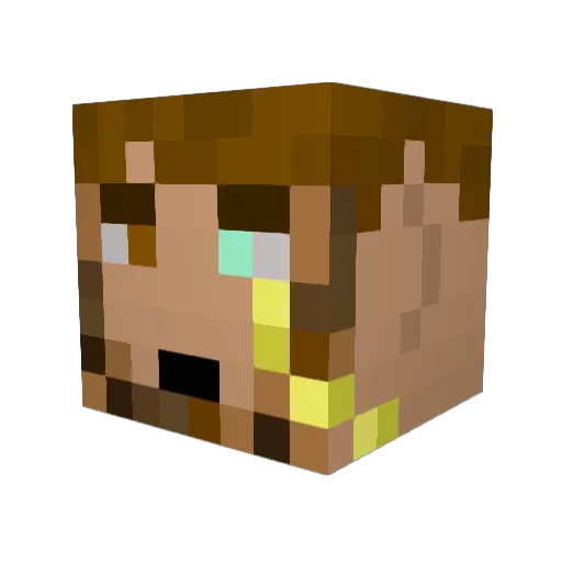 Sumpster Minecraft avatar head, 3D render
