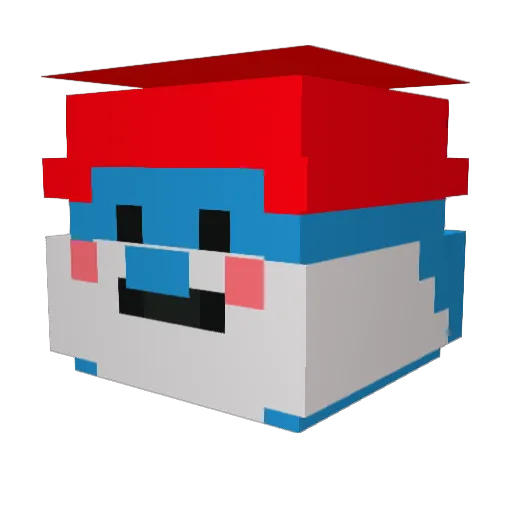 Sumrf_ Minecraft avatar head, 3D render