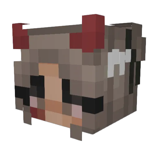 Sumsumzz Minecraft avatar head, 3D render