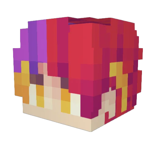 SumuaKa Minecraft avatar head, 3D render