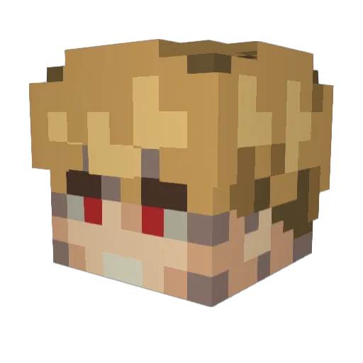 SumujiSAIKO Minecraft avatar head, 3D render