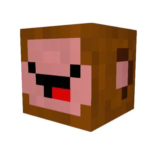 Sun9 Minecraft avatar head, 3D render