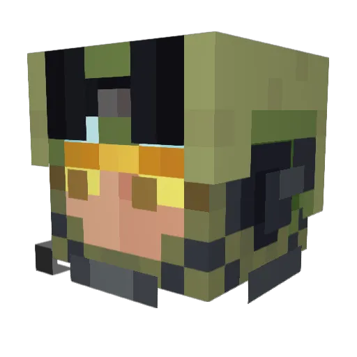 Sun9ty Minecraft avatar head, 3D render