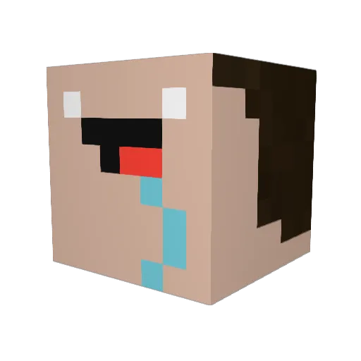 SunCong Minecraft avatar head, 3D render