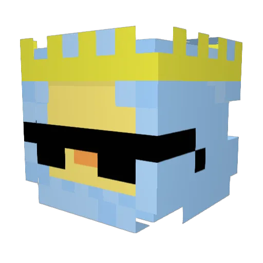 SunDuckie Minecraft avatar head, 3D render