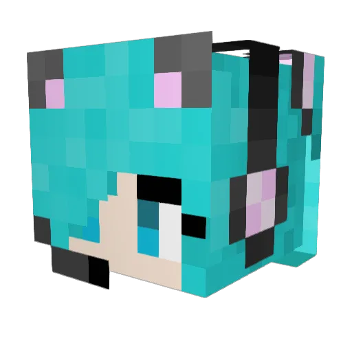 SunFurry Minecraft avatar head, 3D render