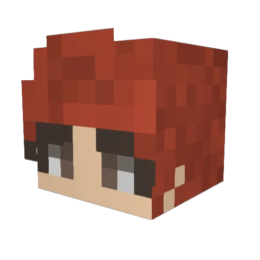 SunGirlie Minecraft avatar head, 3D render
