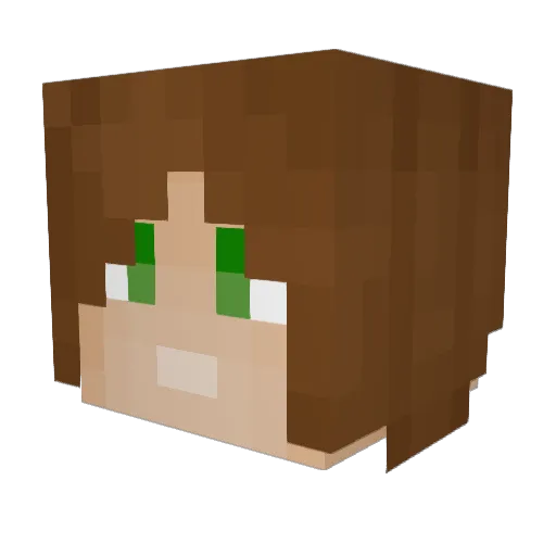 SunInVirgo Minecraft avatar head, 3D render