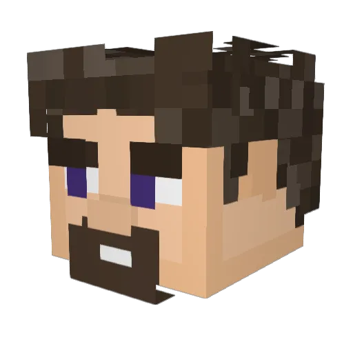 SunNum Minecraft avatar head, 3D render