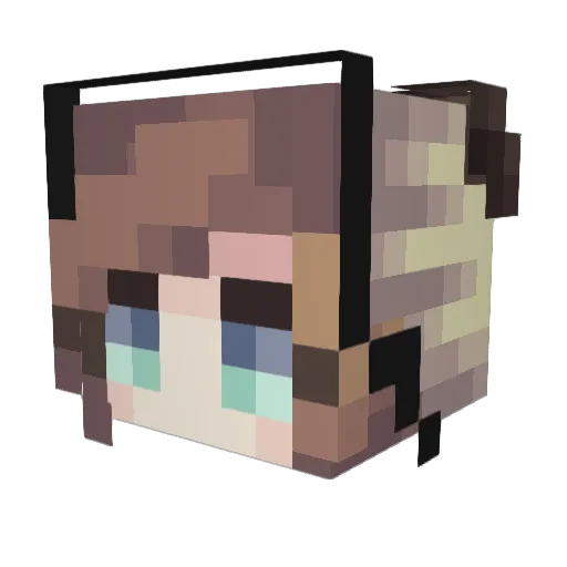 SunPandas Minecraft avatar head, 3D render