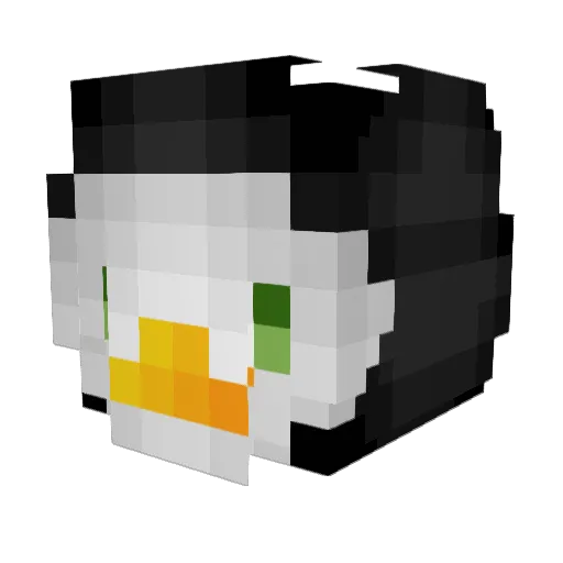 SunSanty Minecraft avatar head, 3D render